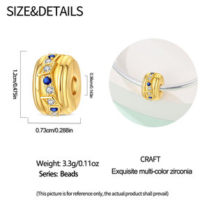 Oferta Especial: Cuentas Espaciadoras de Plata 925 con Zirconia para Localización de Hebillas, Abalorios DIY para Hacer Pulseras, Accesorios de Joyería de Moda para Mujer, Sorpresa - Product Image 4
