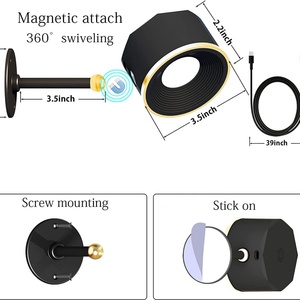 Lámpara de Pared Inalámbrica Recargable con Batería, Luz Decorativa para Cuadros, Giratoria, con Cambio de Colores RGB, para Gabinetes - Product Image 2