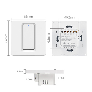 スマート Wi-Fi スマートライフ用 4 ウェイ 10A ABS EU プッシュボタン壁スイッチ できない コンデンサー シングルライブニュートラルワイヤー - Product Image 6