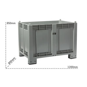 Carvel 1200x800x850mm boîte-palette en polypropylène avec 4 pieds, 600lt - Product Image 2