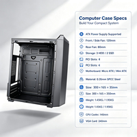 Gabinete de PC Micro ATX Meway Mesh Front con Ventilador RGB, Mini Torre de Acero SPCC, Compatible con PSU ATX, Chasis Personalizado para Juegos y Oficina, en Stock