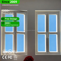 Panneau d'affichage LED au design moderne, ciel bleu naturel, éclairage encastré, commande par application WiFi, interrupteur, puits de lumière artificiel fourni par l'usine