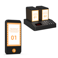 Système de pagers de restaurant sans fil rectangulaires pour 10 tables, avec pagers vibrants et buzzer de table pour appels sans fil, petit pager de restaurant sans fil 10