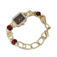 FF Secondhand Cross-Border Nouvelle Arrivée Montre Femme Rectangulaire en Alliage Incrustée de Diamants Tendance Luxe Léger Quartz