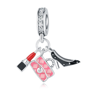 Venta al por mayor directa de fábrica: Set de dijes de plata de ley 925 con circonitas, diseño de corazón y perro camaleón, para pulseras DIY, ideal para regalo. - Product Image 5