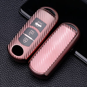 Funda de TPU suave de fibra de carbono para llave de coche, accesorio de carcasa para <span class=keywords><strong>MAZDA</strong></span> Mazda3 Axela ATENZA CX4 CX5, llaveros, llavero, bolsa de fábrica - Product Image 4