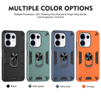 Étui de téléphone hybride PC TPU pour OPPO Reno 16 5G/Reno 16 Pro 5G avec support magnétique