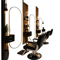 Aménagement de l'intérieur d'un salon de beauté moderne, station de coiffure, réception, mobilier de salon