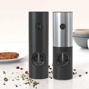 Moedor elétrico de sal e pimenta para cozinha, equipamento de cozinha operado por bateria com logotipo personalizado de qualidade quente