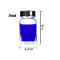 Bouteille d'encre de calligraphie en verre professionnelle de 50ml Style de recharge élégant