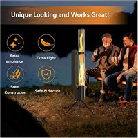 Poêle à granulés granulés chauffage de patio sans fumée flamme brûlante de granulés de bois avec conduit de verre pour cheminée extérieure emballage de vente par correspondance