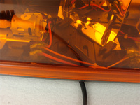 DC12V 55W H1 Rotador halógeno Barras de luz estroboscópica ámbar Advertencia Baliza giratoria Barra de luces de emergencia para camión de remolque