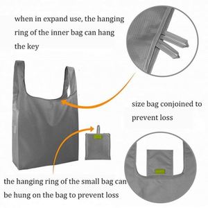 Sac de courses pliable en polyester lavable, réutilisable, vierge, prix de gros Chine - Product Image 4