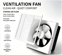 Ventilateur de ventilation de 6/8/10 pouces avec grille en maille, adapté pour la salle de bain, la cuisine et le bureau