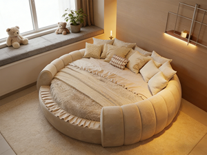 Cadre de <span class=keywords><strong>lit</strong></span> américain en tissu, matelas, meubles, super cuir, moderne, luxe, bois massif, <span class=keywords><strong>rangement</strong></span>, <span class=keywords><strong>lit</strong></span> rond simple, double, king size - Product Image 1