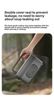 Chauffe-biberon sans fil 50W, boîte à lunch électrique portable, doublure intérieure amovible, grande capacité, sans BPA, appareil pour mère et bébé