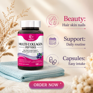 DUOZI Péptidos de Colágeno Múltiple, 120 Cápsulas, Suplemento de Belleza para el Cabello, la Piel y las Uñas, para Mujeres - Product Image 2