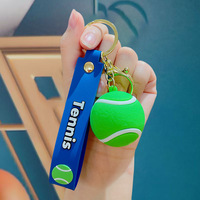 Aobang Expédition Rapide Porte-clés Thème Ballon de Football en Silicone – Petit Pendentif Figurine – Emballage Individuel Promotionnel