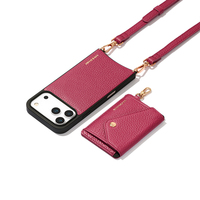 Étui de luxe personnalisé en cuir véritable pour téléphone portable avec porte-cartes magnétique détachable pour iPhone 17 16 15 14 13 12 Pro Max