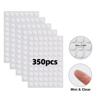 Heavy Duty 350 piezas transparente de doble cara adhesivo puntos acrílico transparente Nano pegamento almohadillas para manualidades sin rastro