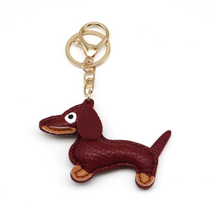 In Stock Schnauzer cane Pu portachiavi In pelle cartone animato a forma di animale ciondolo cane Charm borsa donna accessori taglio portachiavi - Product Image 2