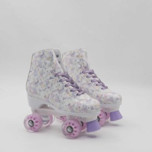 <span class=keywords><strong>Patines</strong></span> de Cuero PU - <span class=keywords><strong>Patines</strong></span> de Cuatro Ruedas Ajustables de Primera Calidad con Ruedas Luminosas y Rodamientos ABEC-7 para Mujeres y Niños - Product Image 1