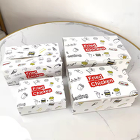 Boîtes d'emballage alimentaire jetables en papier résistant à l'huile avec logo personnalisé, pour restaurants