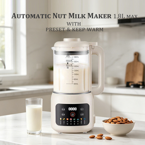 Máquina para Hacer Leche de Nueces Eléctrica de 1600 ml y 800 W, Multifuncional, Fácil de Limpiar, Carcasa de Plástico, Recipiente de Vidrio, Control Táctil - Product Image 1