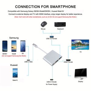 Quality 3 in 1 USB <b>C</b> to 4K HDTV with USB3.0 <b>Hub</b> USB <b>C</b> PD Charging for Macbook Pro for Game Console Series Other Devices - Product Image 5