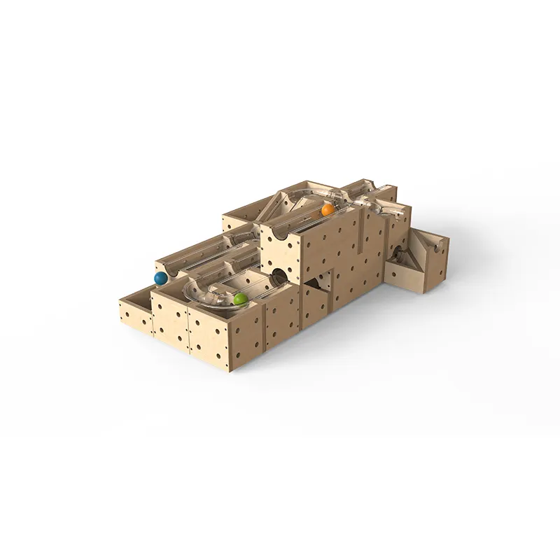 子供の学習のための環境にやさしい屋内および屋外の中空ビルディングブロック型ロールボールトラックゲーム
