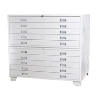 Classeur plat en acier moderne à 10 tiroirs, architecture de plan, bureau A0 A1, panneau de rangement pour dessin de carte, atelier scolaire, salle de sport