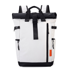 Mochila Unisex Moderna de Gran Capacidad con Cierre Enrollable, de PU, para Portátil, Personalizable, Impermeable, para Estudiantes, Viajes, Negocios - Product Image 5