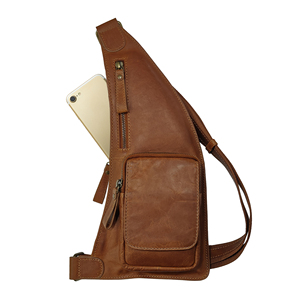 High Quality Genuine Leather <b>Triangle</b> Crossbody Bag Anti-Theft Waterproof Zipper Closure Modern Functional Design Available Bulk - Product Image 6
