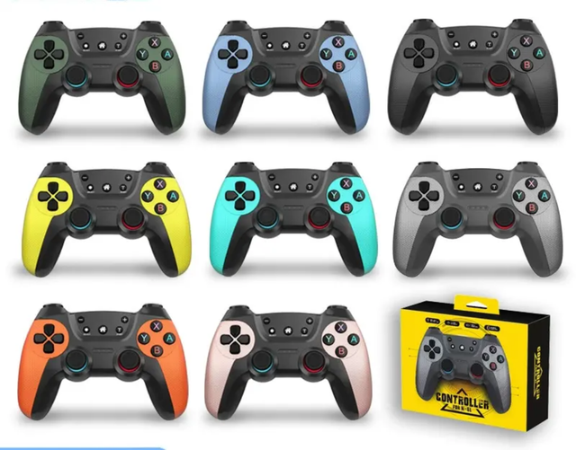 2.4G Wireless Game Controller 6-Axis Gyro Dual Vibration Plug & Play for TV PC Android Retro Game Consoles