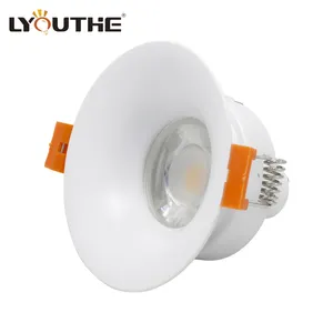 Luz descendente cob redonda de 5w, miniluz led antideslumbrante, ajuste de luz empotrada gu10