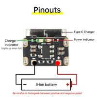 Mini plaque de charge pour batterie Li-Ion 3.7V 4.2V 18650, module d'alimentation de charge pour clavier avec protection et entrée Type C