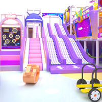 Aoleao - Parque Infantil Interior Personalizado y Colorido con Tobogán, Piscina de Pelotas, Zona de Escalada y Juego de Roles para Niños, Equipo de Juego Suave de 500 kg, Certificado CE TUV