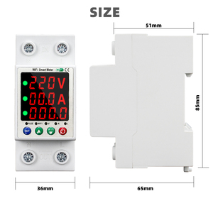 Compteur d'énergie prépayé intelligent EPEPRO 63A MCB connecté en Wifi, application Tuya, contrôle à distance, interrupteur automatique, <span class=keywords><strong>disjoncteur</strong></span> Wifi mobile - Product Image 2