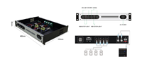Amplificateur de puissance audio numérique professionnel PA-4300 1,5U 4 canaux 300W x 4, amplificateur à montage en rack pour systèmes de sonorisation de scène