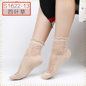 Médias De <span class=keywords><strong>Cristal</strong></span> Personnalisé Femmes Fleur <span class=keywords><strong>Cristal</strong></span> Chaussettes De Chine Fabrication - Product Image 4