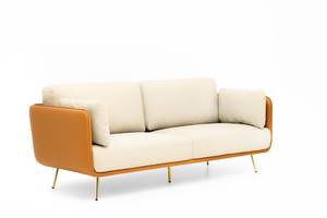 Sofá suave de lujo con patas doradas, modelo nuevo, 2022 - Product Image 4