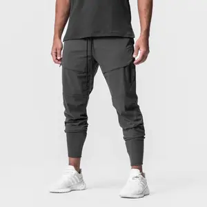 Calça de treino de corrida masculina, calça legging reta para corrida e academia, com cordão, calça cargo com bolso