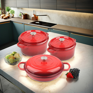 أواني طبخ مطبخ من الحديد الزهر من المينا - Product Image 5
