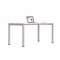 Bureau rectangulaire de qualité commerciale, écologique, à hauteur réglable, plateau en MDF, structure en fer, garantie 3 ans, pour la maison moderne et les entreprises