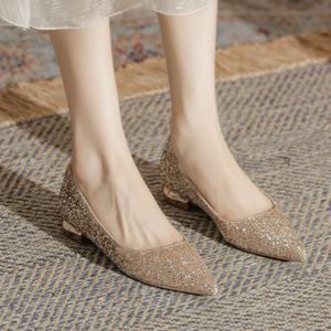 Zapatos Planos de Ballet con Punta en Pico, Impermeables, Elegantes, de Una Sola Correa para Mujer, Versátiles, Disponibles en Todas las Temporadas, Venta al Por Mayor - Product Image 2