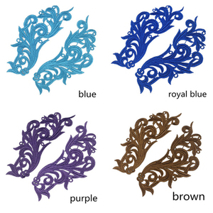 Mới được phổ biến Châu phi ren đính nhiều màu polyester thêu ăn mặc trang trí các bản vá lỗi - Product Image 5