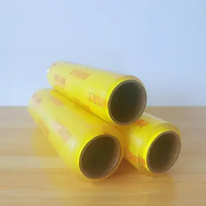 Self Adhesive PVC Transparent Film Food Packing Film Food Grade PVC Cling Film 45cm*500m