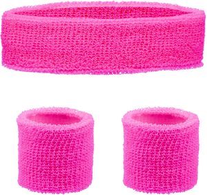 PESENAR 80s-90s Neon Polyester Costume Set avec Jambières Yoga Bandeau Bracelet Fanny Pack pour Femmes - Product Image 6