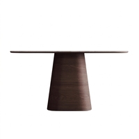 Table console élégante et moderne en bois de haute qualité avec plateau en pierre frittée naturelle, durable, pour le salon