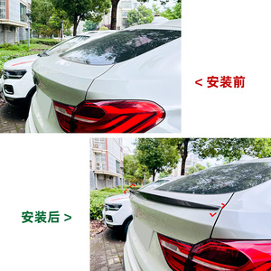สปอยเลอร์หลัง BMW สีดำเงา ลายคาร์บอนไฟเบอร์ ทรง Ducktail สำหรับ X4 F26 ปี 2014-2018 - Product Image 4